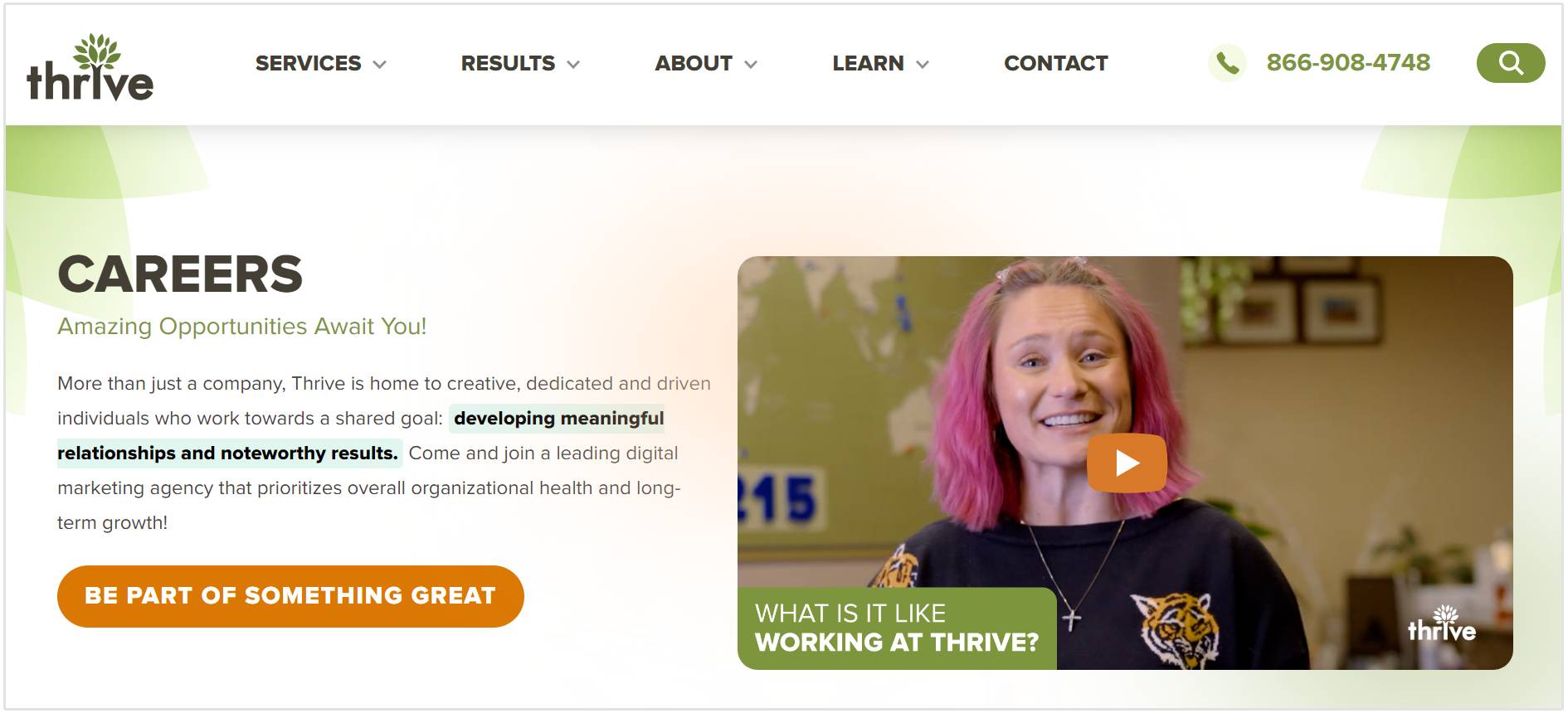 thrive digital agency career page